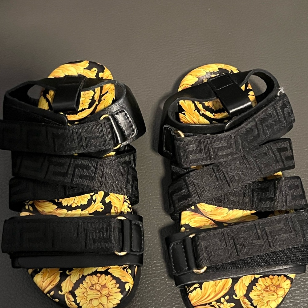 Versace Black and Yellow Sport Sandals